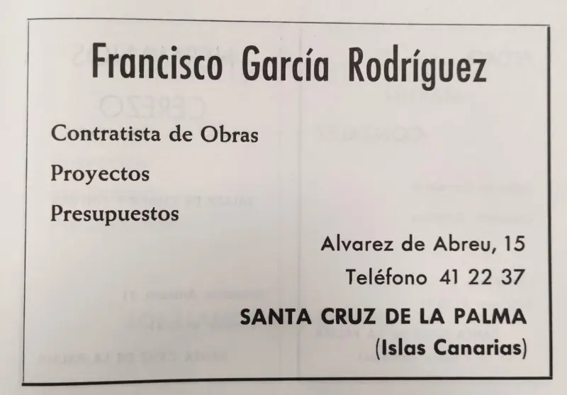 Publicidad La Palma, 1971